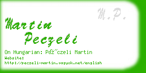 martin peczeli business card